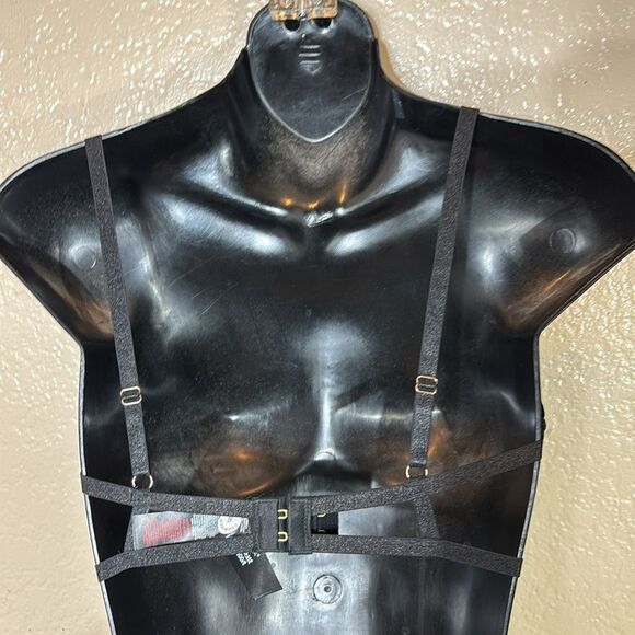 Bluebella women’s 32DD Aurora open bra black/gold underwire chain tassels sexy - Picture 9 of 10